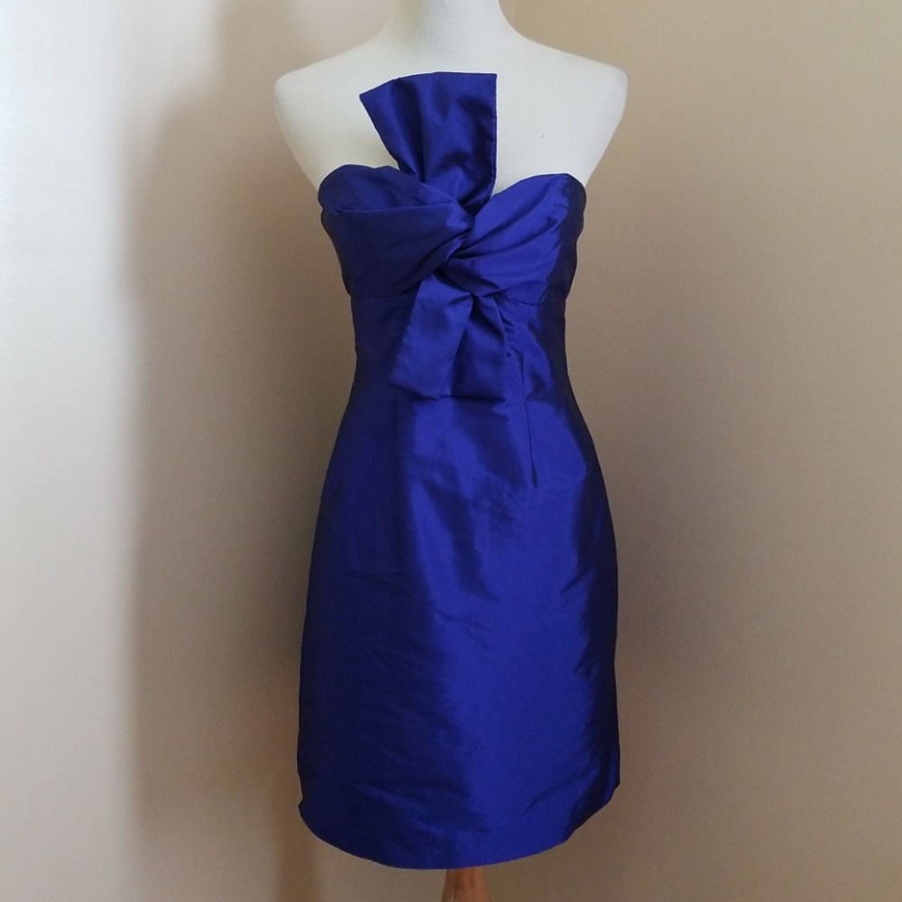 Alexa Admor blue strapless dress Sz s cocktail